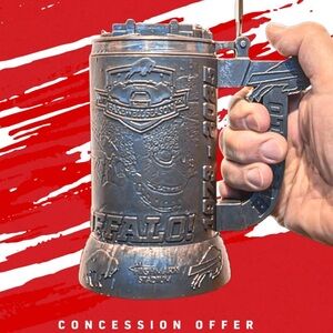 Buffalo Bills Highmark Stadium Exclusive 2025 Farewell Season Plastic Beer Mug